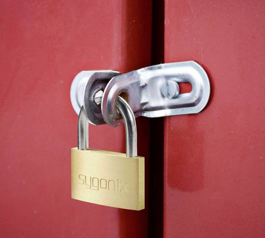 Sygonix Hangslot 39.8 mm sluitend Goud-geel Sleutelslot - Afbeelding 5